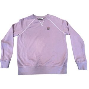 Fila Womens Pink Long Sleeves Crew Neck Pullover Sweatshirt Size Small
